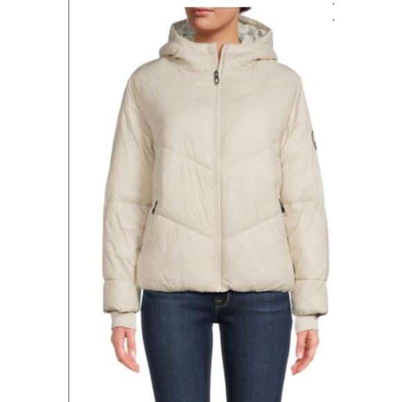 Spyder MoonBeam Cream Puffer Hooded Jacket M - Picture 1 of 11